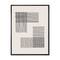 Designart - Minimal Geometric Compostions Of Elementary Forms XXI - Modern Canvas Wall Art Print in Black Frame